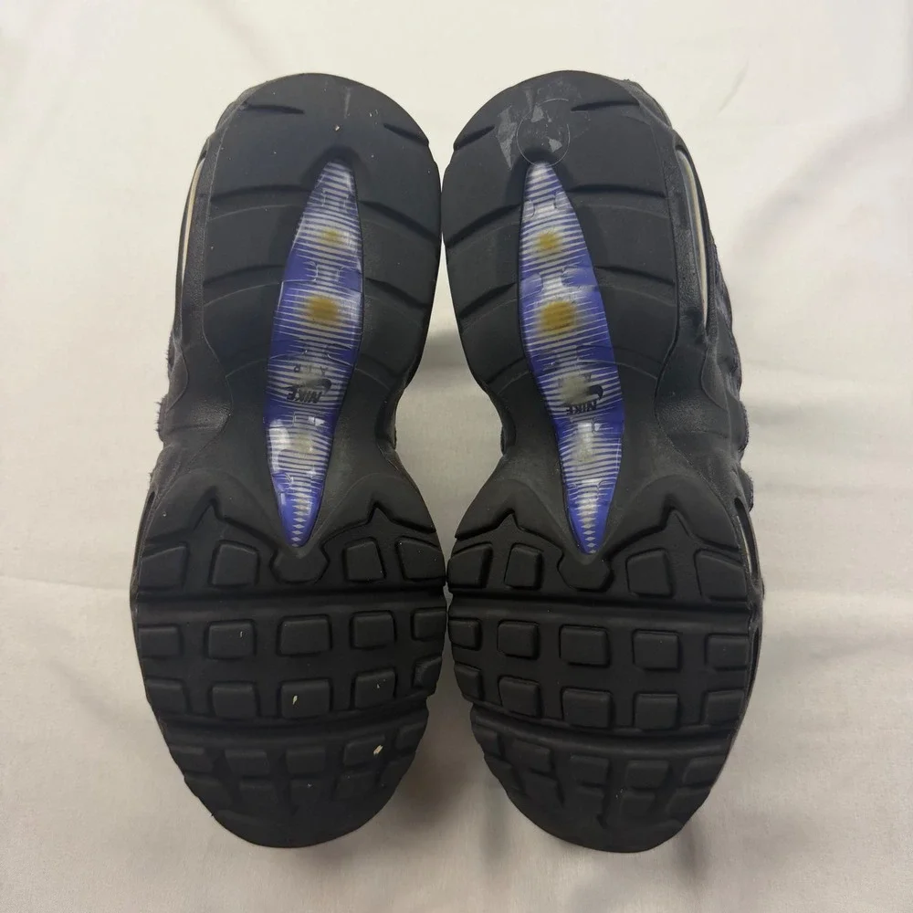 Nike Air Max 95 Sneakers Kids 5Y Black Purple Stitch DH4053-008 Low Top Shoes